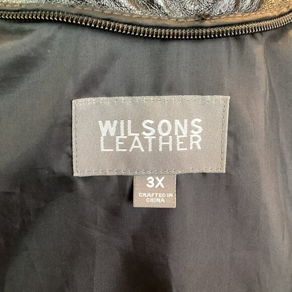 Wilsons Leather Moto Bomber Mens 3X Genuine Leather Jacket Wool Thinsulate Insul - Picture 11 of 16